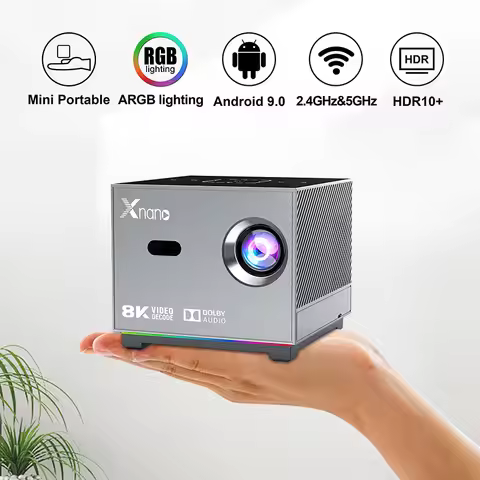 Xnano Mini Portable Projector 4K High Definition Full HD 1080P Native X3 Android Beam Video Home The