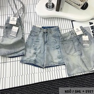 |[N018]| - Women's Goofy Jeans [Rough Ripped 2926-2927], A-Line Sticker, No Stretch, Above Knee Wome