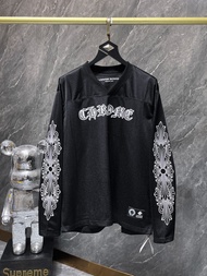 NEW Chrome Hearts 25ss Autumn New Ch Limited Flower Arm Hockey Suit Gram Luo Ya Fanwen Letter Casual