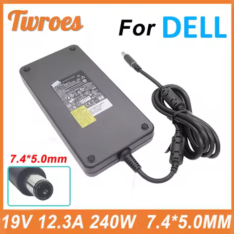 240W 19.5V 12.3A 7.4*5.0mm Laptop Adapter ADP-240AB D Charger For Dell Alienware M15x M17x M18X R2 X