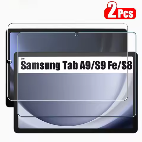 2PCS Tempered Glass Screen Protector For Samsung Galaxy Tab A9 Plus S8 S7 S9 Plus S7 FE S9 FE Plus 1