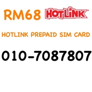Hotlink Prepaid Sim Card 010-7087807