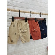 【Ready Stock】KIDS FASHION - Summer cartoon full-print five-point pants - BP96