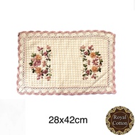 Cotton Ribbon Embroidered Table Cloth-28x42cm