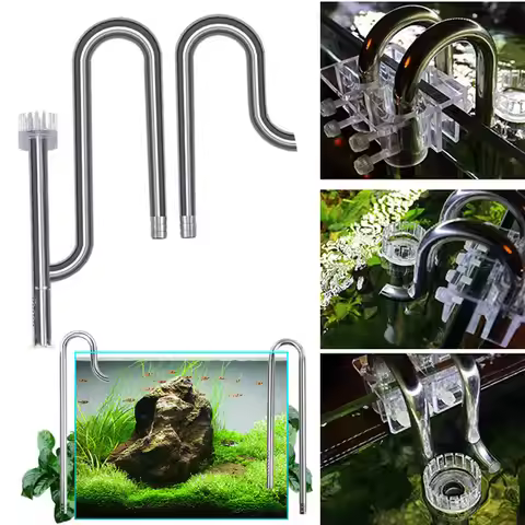 New Fish Tank Lily Pipe Stainless Steel Inflow Outflow Filter for Aquarium Planted Fish Tank Best Pr