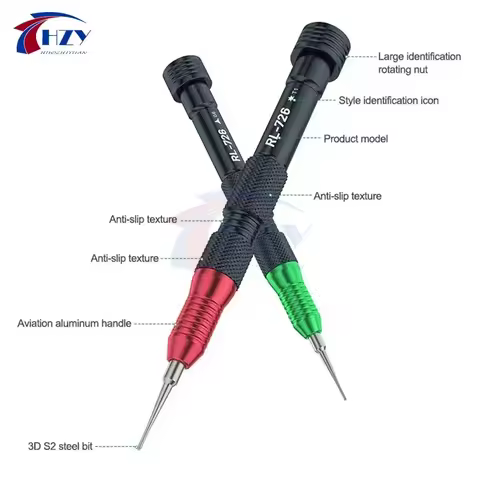 RELIFE RL-726 3D Precision Screwdriver Anti Slip Teeth Torque Screw Driver For iPhone Android phone 