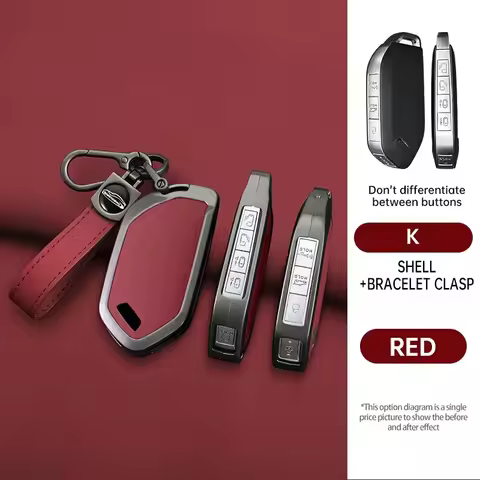 5 6 7 8 9 Bottons Metal Car Key Case Cover for 2024 Kia EV9 Picanto Carnival Seltos Sorento Morning 