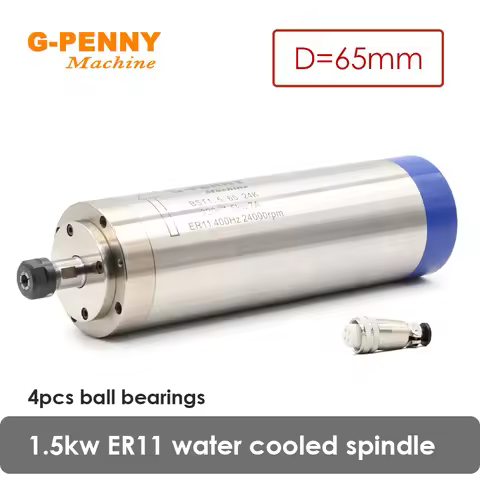 G-PENNY 1.5KW Water Cooled Spindle Motor ER11 65mm 110V 220V 380V 24000RPM CNC Spindle For CNC Route