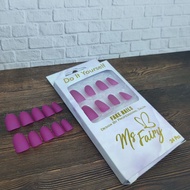 Ms Fairy Fake Nails Simple Series Oval Set Kuku Palsu Polos Matte Doff