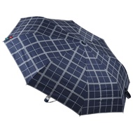 Fibrella UV Block Plus Automatic Umbrella F00417 (Plaid Pattern Gray, White, Dark Blue)