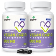 Liposomal Ubiquinol CoQ10 800 MG Softgel, High Absorption CoQ10 Ubiquinol Supplement, Active Coenzym