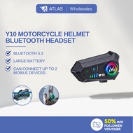 ATLAS Motorcycle Helmet Headset Y10/Y11/Y13/Y20 Intercom Wireless Bluetooth Earphone Update 5.3 Free
