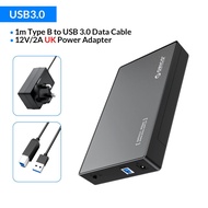 ORICO 3.5 inch External Hard Drive Enclosure SATA to USB 3.0 HDD Case with 12V/2A Power Adapter Support 18TB UASP Tool free