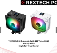 THERMALRIGHT AS120 Assassin Spirit 120 Vision ARGB Black / White - Single Fan Tower Cooler [LGA1851/