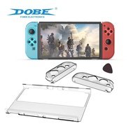 Nintendo Switch OLED Model DOBE Transparent Crystal Clear Full Coverage Hard Case Casing Cover