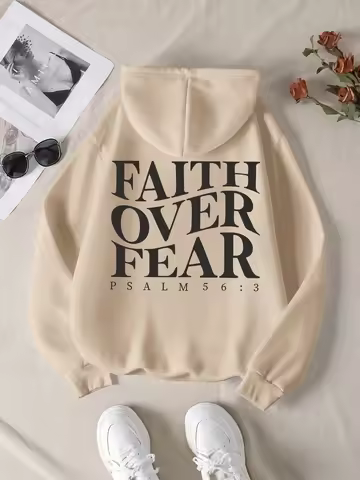 Faith over fear Christian Hoodie Christian hoodie Jesus hoodie Fashion hoodie Bible Verse Men and wo