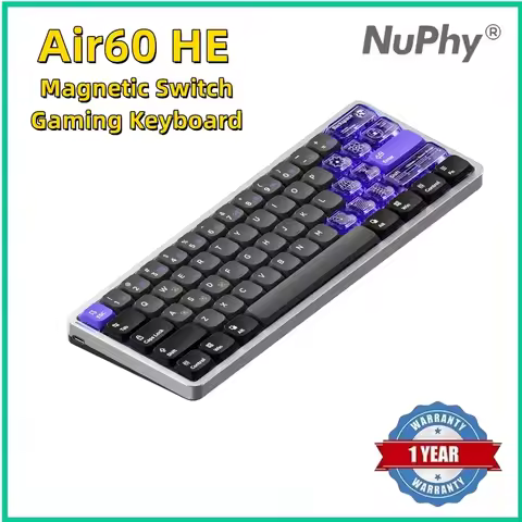 【Ready Stock】NuPhy Air60 HE Magnetic Switch Gaming Keyboard Low-Profile Magnetic Switch 8K Gaming Ke
