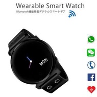 【智能手錶】WHATSAPP WECHAT 信息顯示／來電提示／血壓心率監測／計步器／睡眠監測 ／遙控影相 Bluetooth Smart Watch IP68