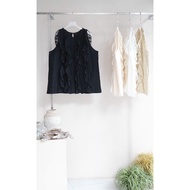 Cotton GUU | Ruffled Wool Lace Shirt