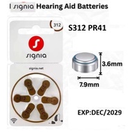 local seller Hearing aid battery Signia size 312 6 pack battery 100% MADE IN GERMANY 助听器电池
