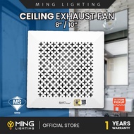 (Sirim) Exhaust Fan Ceiling 8" 10" 12" Ventilation Fans Ekzos Air Ejector Bedroom Toilet Bathroom Ki