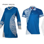 XS-7XL PLUS SIZE JERSEY MUSLIMAH / JERSI MUSLIMAH COUPLE ROYAL BLUE  SILVER XHH626 (ODEEN)
