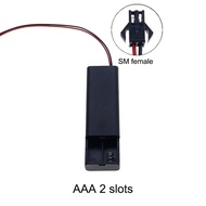 YuXi AAA 2 Slot Battery Holder 3V Battery Box Case With On/Off Switch With PH2.0 XH2.54 SM Dupont US