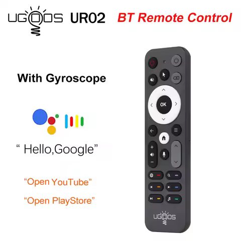 Original UGOOS UR02 BT Voice Remote Control with Gyroscope Replacement for Ugoos AM8 PRO AM6B AM6 PL