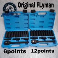 FLYMAN 15PCS DEEP SOCKET SET (6POINTS) OR (12POINTS)