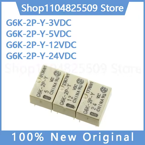 (5~50) Pcs 100% Original new G6K-2P-Y-3VDC/5VDC/12VDC/24VDC DIP 8PIN 1A G6K Power relays 3V 5V 12V 2