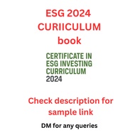 ESG curriculum 2024 book