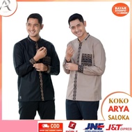 New Kemeja Koko Pria Lengan Panjang Katun Linen Premium - Baju Koko