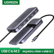 UGREEN USB C HUB USB Type C 3.1 to M.2 B-Key HDMI 4K 60Hz USB 3.1 10Gbps USB C HDMI HUB Splitter for