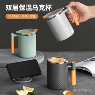 【Ensure quality】304Stainless Steel Mug Cup Double Layer Coffee Milk Drinking Cup Creative Thermal Insulation Tea Cup Jap