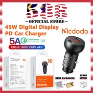 Mcdodo 95W/75W/45W/38W/33W Car Charger PD + QC 5A Super Quick Charge LED Display CC-567/703/232/597