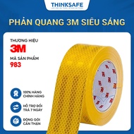 3M 983 brand yellow reflective tape with diamond structure, super bright and durable, stickers for c