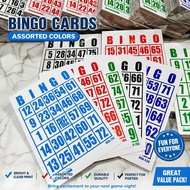 50/100 pcs Bingo Card Ordinary No Cut Assorted Color per pack