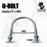 Pipe Clamp 1/ 4" x 1 Inch / Clamp U-Bolt