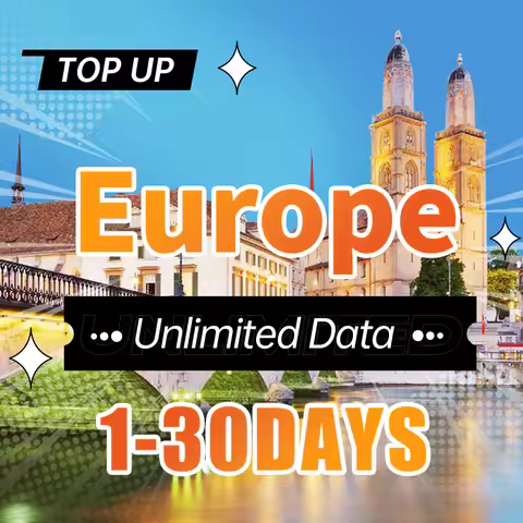 Europe Prepaid SIM card UK Turkey France 4G High speed Unlimited internet data support eSIM