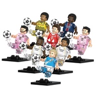Football Action Figures Messi Haaland Mbappé Dembélé Vinicius Jobe Bellingham Building Block Collect