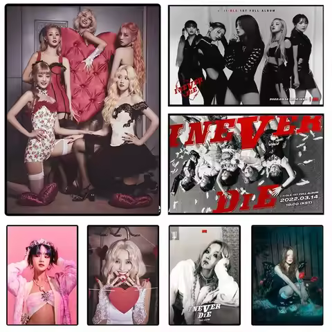 Kpop GIDLE (G)I-DLE Girls Poster Minnie Fans Kpop Stage Album Nxde Queencard Poster Canvas Print Wal