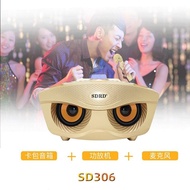 SD306Bluetooth Speaker Owl Mobile PhoneKSong Singing Wireless Microphone Subwoofer Dual Microphone Audio Manufacturer