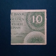 Uang Kuno Gunting Syafruddin Seri Federal 10 Gulden 1946