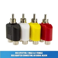 Jack RCA (Y RCA) Male To 2 Female RCA Y Splitter Audio Adapter