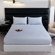 Bộ ga gối kẻ đũi cotton thoáng mát có đủ kích cỡ m6 - m8 - 2m2