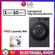 LG 15kg Washing Machine F2515SNTGE Washer Inverter / F2515STGW Direct Drive Steam Mesin Basuh (FREE 