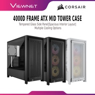 Corsair 4000D FRAME ATX Mid Tower Case Tempered Glass High Airflow RGB Gaming PC Case