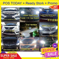 2Pcs 10000LM White Colour LED Headlight Foglamp Sport Light Fog Lamp Car Motor Headlamp Hi Low Beam 