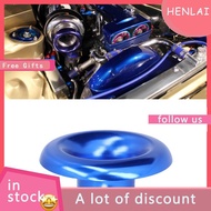 Henlai YOUTHINK 4in Cold Air Intake Turbo Horn Velocity Stack Adapter Decoration CNC Aluminum Car Ac