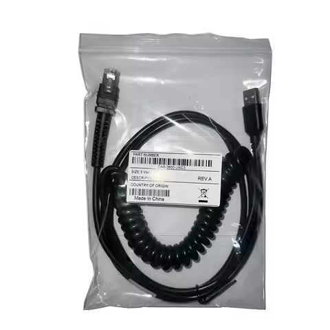 3M USB Coiled Cable Compatible For Zebra LI3608 LI3678 DS3608 DS3678 Barcode Scanner Data Cable